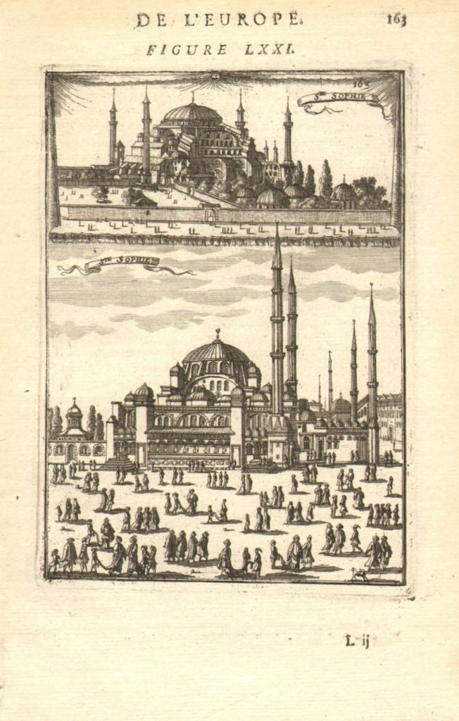 CONSTANTINOPLE (ISTANBUL). 'Ste Sophie' (Hagia Sophia, Ayasofya). MALLET 1683